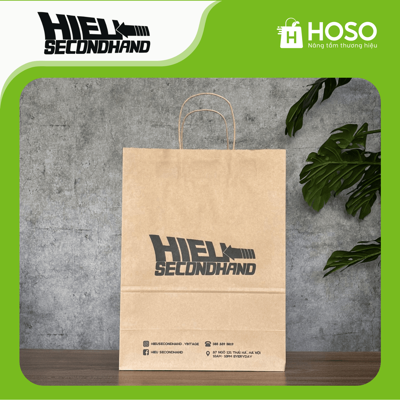 HOSO - Giải pháp bao bì túi giấy kraft toàn diện 33 Hieu Secondhand