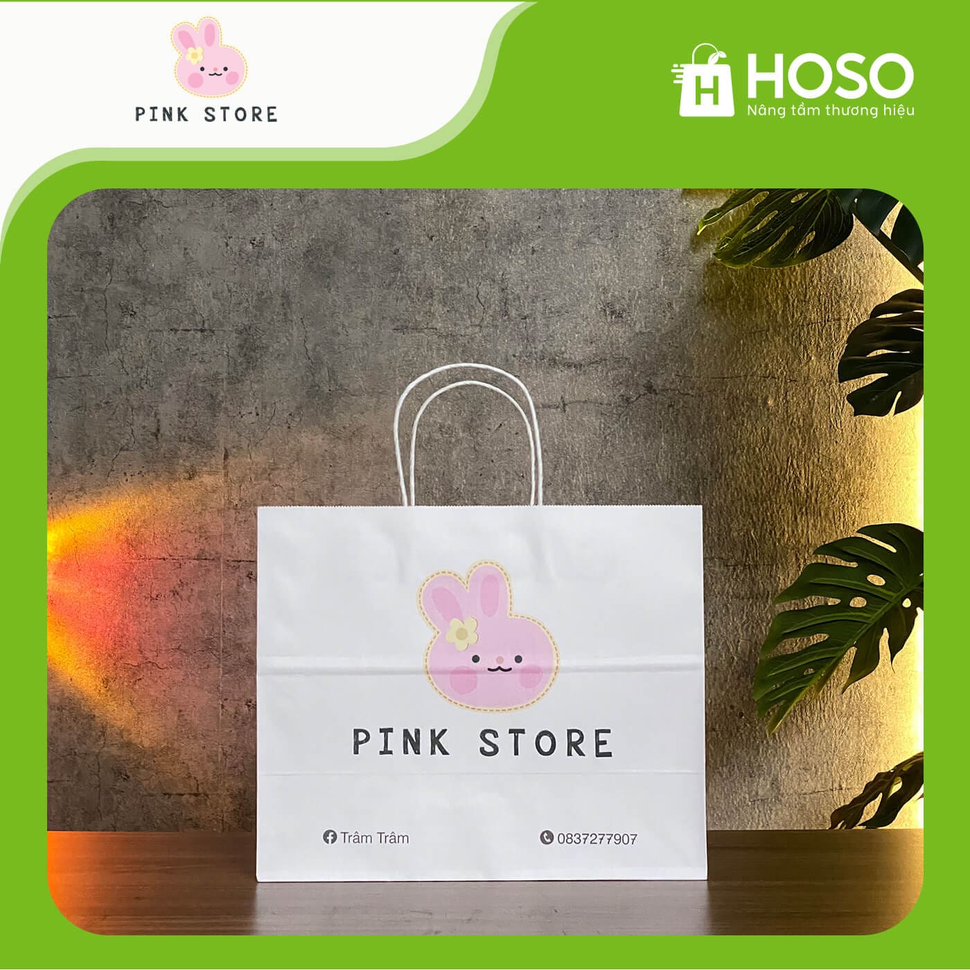 HOSO - Giải pháp bao bì túi giấy kraft toàn diện 41 Pink Store